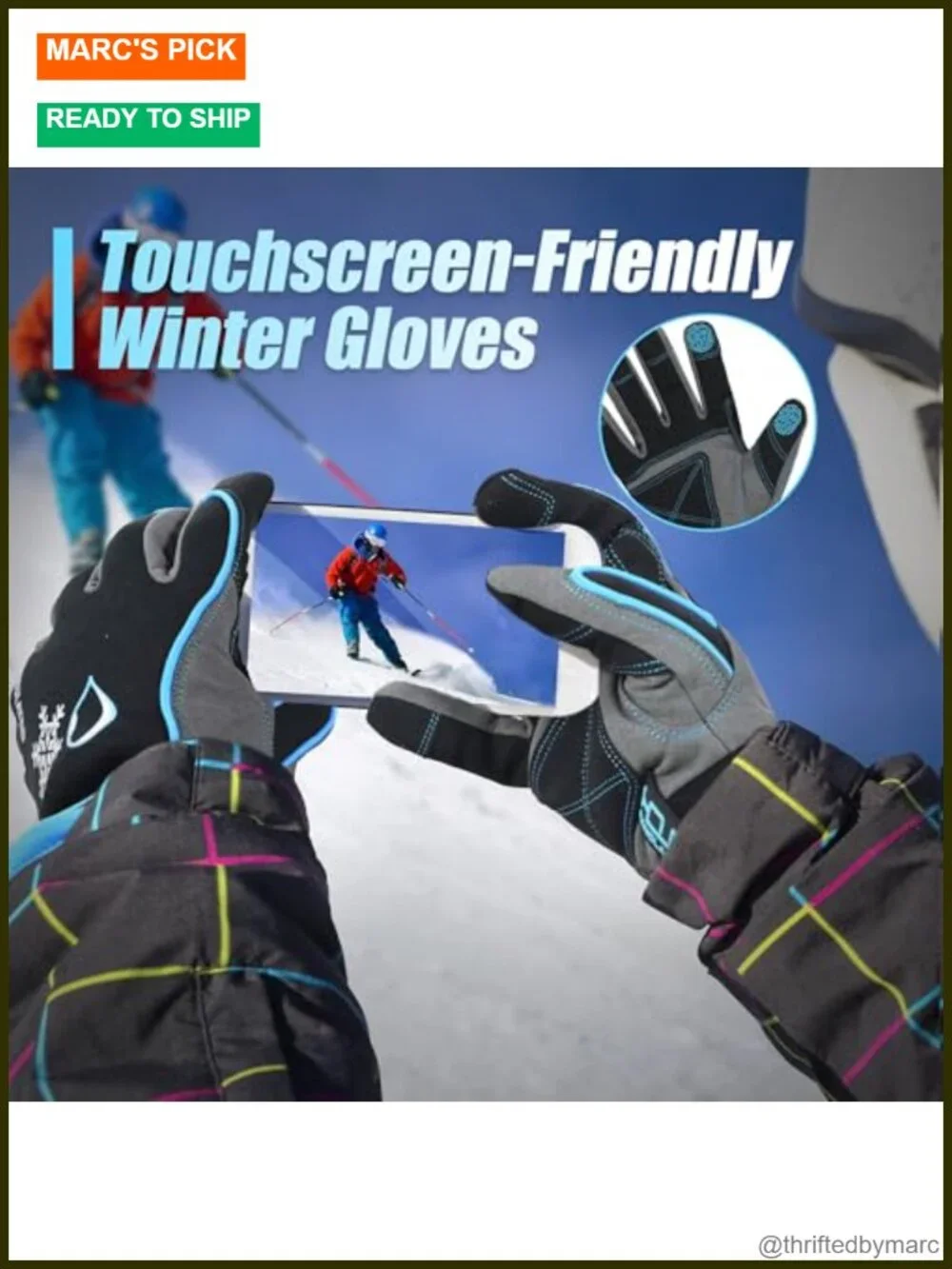 Winter Work Gloves, 3M Thinsulate Waterproof Insulated Gloves for Men Women